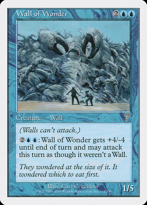 Wall of Wonder - Seventh Edition Magic card