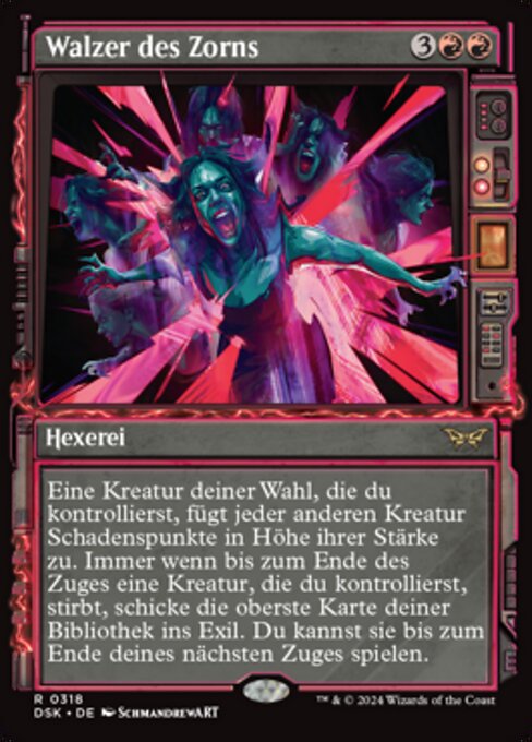 Waltz of Rage - Duskmourn: House of Horror Promos (#165p) - Illustrated by Mathias Kollros - Magic: The Gathering Card