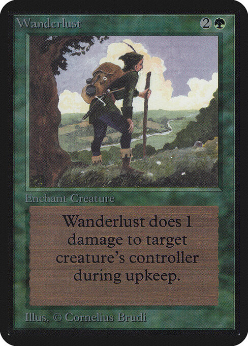 Wanderlust - Fourth Edition Foreign Black Border (#285) - Illustrated by Cornelius Brudi - Magic: The Gathering Card