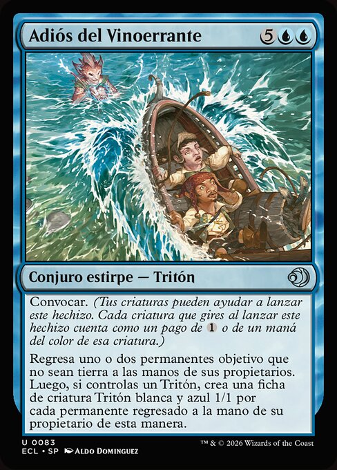 Adiós del Vinoerrante (Wanderwine Farewell) - Lorwyn Eclipsed (#83) - Illustrated by Aldo Domínguez - Magic: The Gathering Card