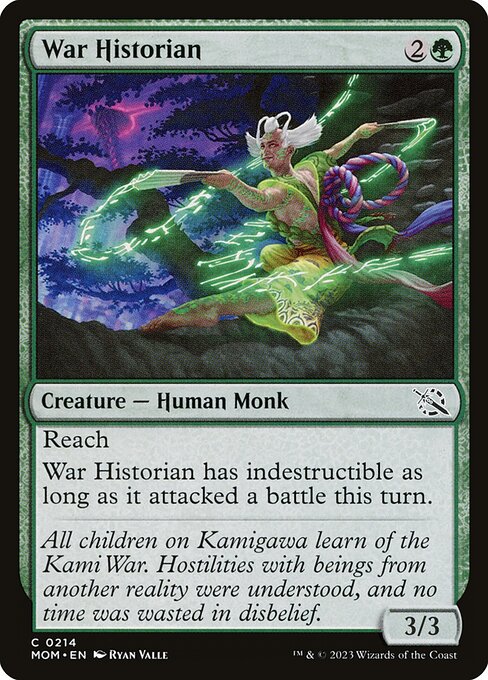 War Historian - March of the Machine (#214) - Illustrated by Ryan Valle - Magic: The Gathering Card
