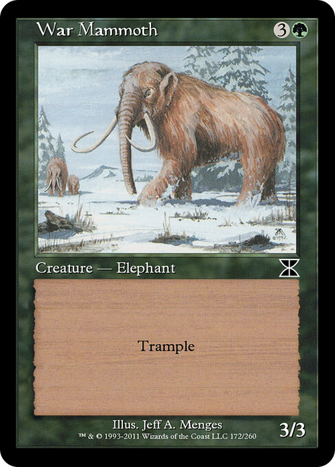 War Mammoth - Masters Edition IV (#172) - Illustrated by Jeff A. Menges - Magic: The Gathering Card