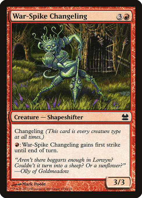 War-Spike Changeling - Modern Masters Magic card