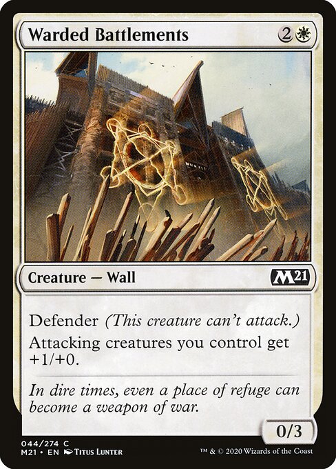 Warded Battlements - Core Set 2021 Magic card