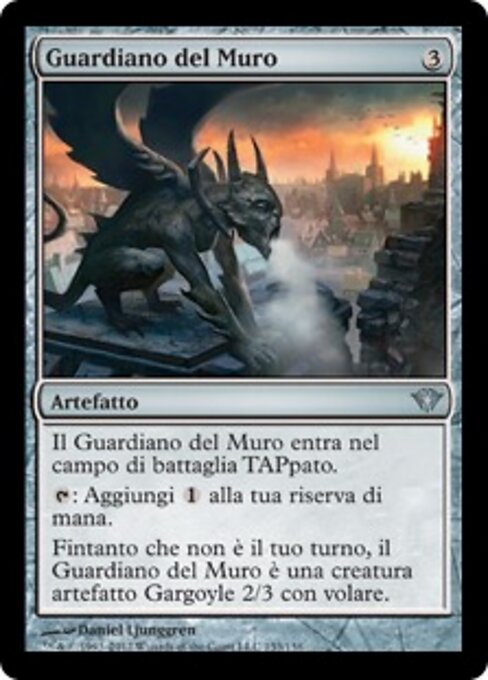 壁の守部 (Warden of the Wall) - Dark Ascension (#153) - Illustrated by Daniel Ljunggren - Magic: The Gathering Card