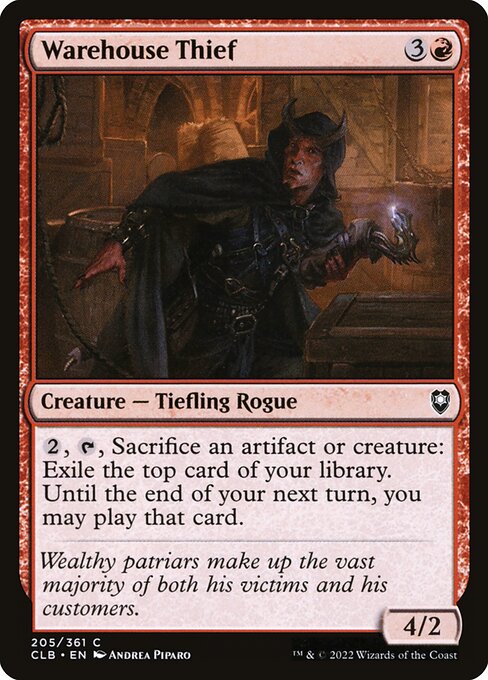 Warehouse Thief - Commander Legends: Battle for Baldur's Gate Magic card