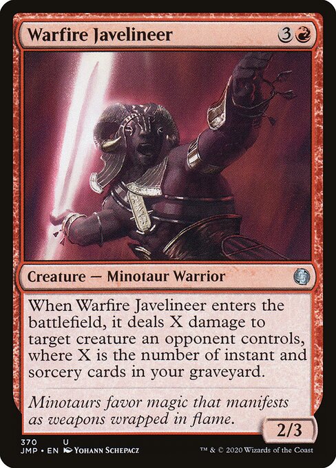 Warfire Javelineer - Jumpstart Magic card