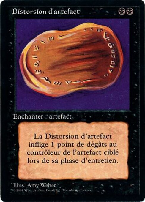 Distorci Artefatto (Warp Artifact) - Foreign Black Border (#135) - Illustrated by Amy Weber - Magic: The Gathering Card