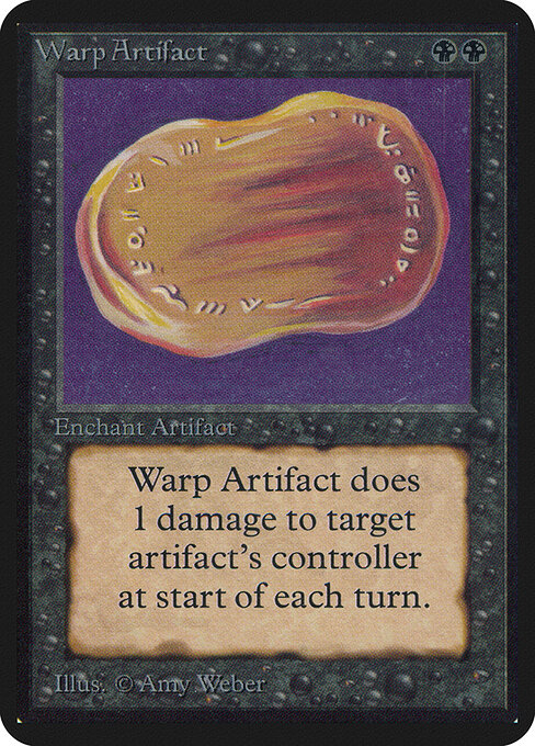 Deformar artefacto (Warp Artifact) - Fourth Edition Foreign Black Border (#169) - Illustrated by Amy Weber - Magic: The Gathering Card