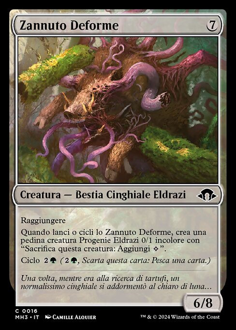 Terrocorne difforme (Warped Tusker) - Modern Horizons 3 (#16) - Illustrated by Camille Alquier - Magic: The Gathering Card