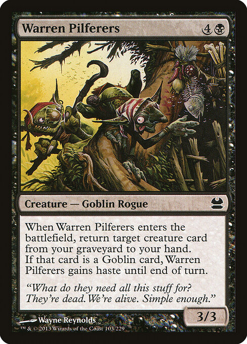 Warren Pilferers - Modern Masters Magic card
