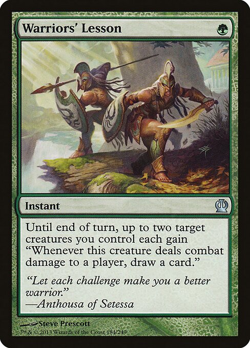 Warriors' Lesson - Theros Magic card