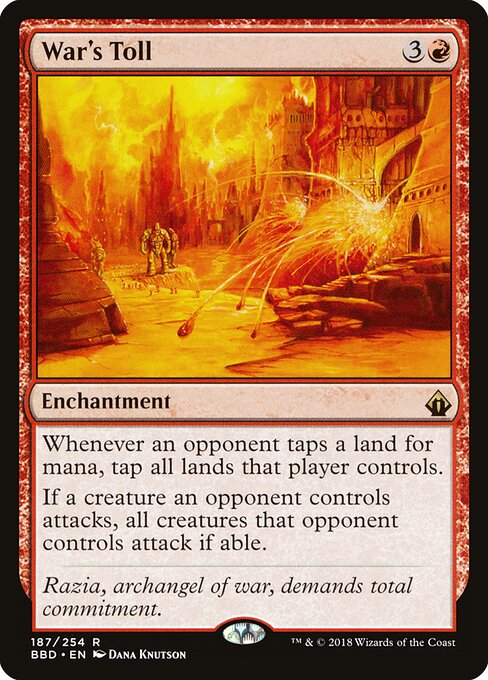 War's Toll - Battlebond Magic card
