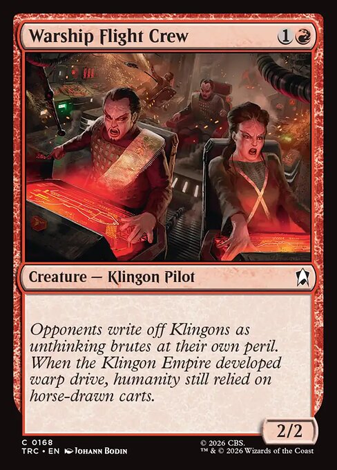 Warship Flight Crew - Star Trek Commander (#168) - Illustrated by Johann Bodin - Magic: The Gathering Card