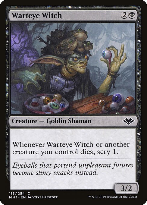 Warteye Witch - Modern Horizons (#115) - Illustrated by Steve Prescott - Magic: The Gathering Card