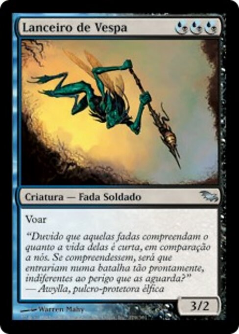 Lanceiro de Vespa (Wasp Lancer) - Shadowmoor (#179) - Illustrated by Warren Mahy - Magic: The Gathering Card