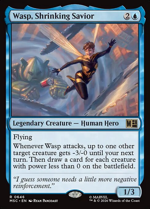 Wasp, Shrinking Savior - Marvel Super Heroes Commander Magic card