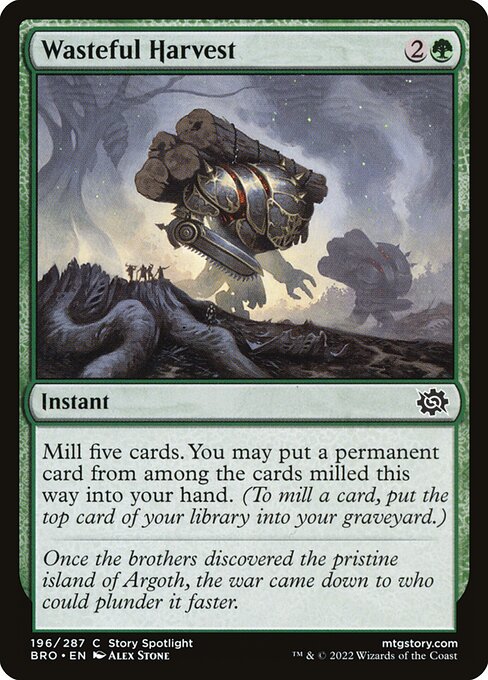 Wasteful Harvest - The Brothers' War Magic card