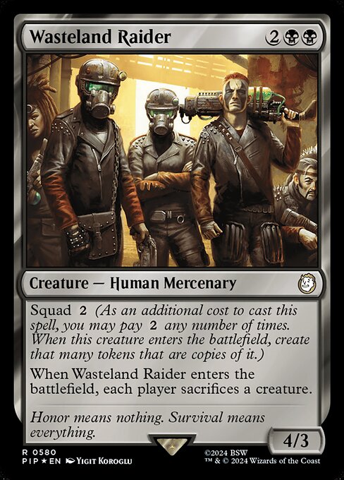 Wasteland Raider - Fallout (#580) - Illustrated by Yigit Koroglu - Magic: The Gathering Card