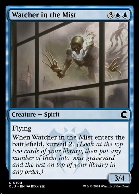 Watcher in the Mist - Ravnica: Clue Edition (#104) - Illustrated by Ryan Yee - Magic: The Gathering Card