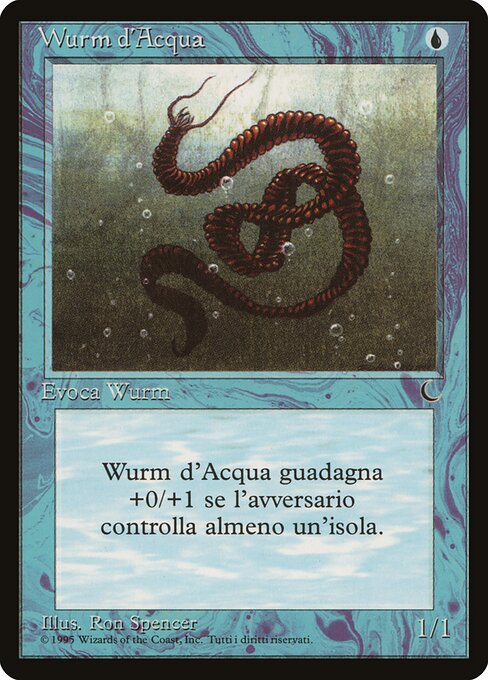 Wurm d'Acqua (Water Wurm) - The Dark (#38) - Illustrated by Ron Spencer - Magic: The Gathering Card