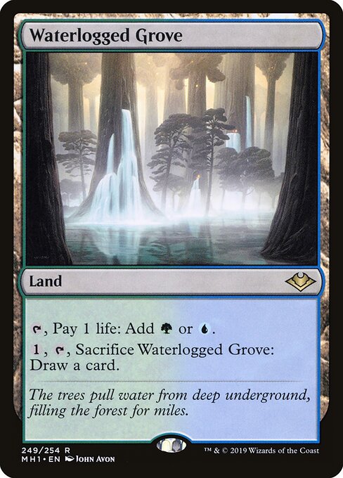 Waterlogged Grove - Modern Horizons (#249) - Illustrated by John Avon - Magic: The Gathering Card