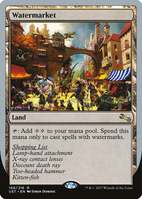 Watermarket - Unstable (#166) - Illustrated by Simon Dominic - Magic: The Gathering Card