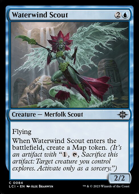 Batedora de Mar e Céu (Waterwind Scout) - The Lost Caverns of Ixalan (#84) - Illustrated by Alix Branwyn - Magic: The Gathering Card