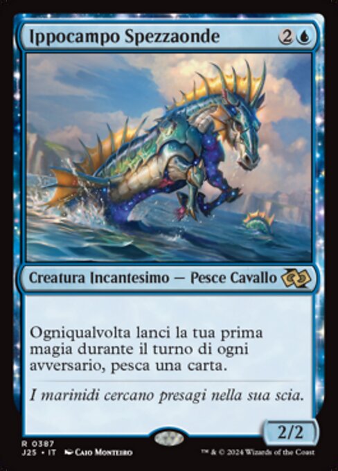 Wellenbrecher-Hippokamp (Wavebreak Hippocamp) - Foundations Jumpstart (#387) - Illustrated by Caio Monteiro - Magic: The Gathering Card