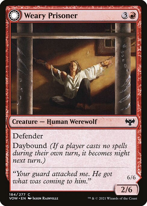 Weary Prisoner // Wrathful Jailbreaker - Innistrad: Crimson Vow Magic card