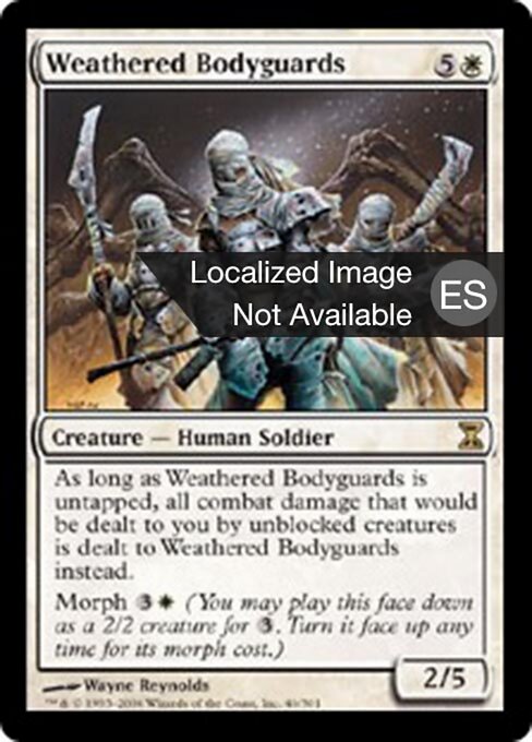 Guardie del Corpo Navigate (Weathered Bodyguards) - Time Spiral (#46) - Illustrated by Wayne Reynolds - Magic: The Gathering Card