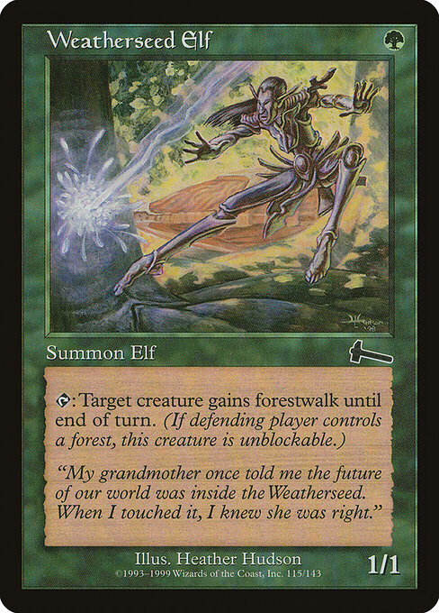 Weatherseed Elf - Urza's Legacy Magic card