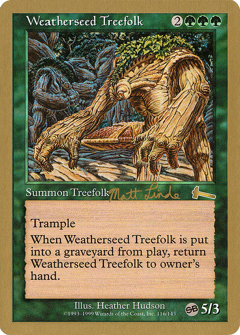 Silvantropo Seme del Vento (Weatherseed Treefolk) - Urza's Legacy (#116) - Illustrated by Heather Hudson - Magic: The Gathering Card