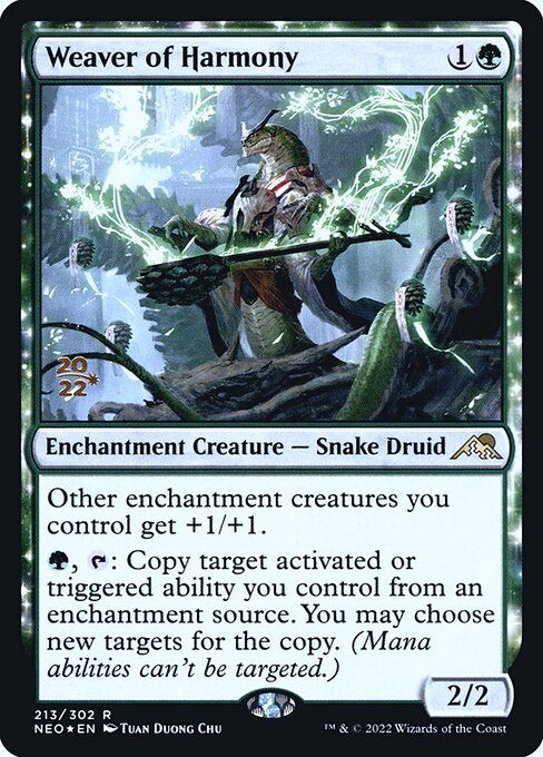 Плетельщица Гармонии (Weaver of Harmony) - Kamigawa: Neon Dynasty (#213) - Illustrated by Tuan Duong Chu - Magic: The Gathering Card
