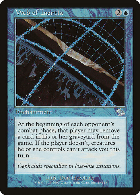 Ragnatela di Inerzia (Web of Inertia) - Judgment (#53) - Illustrated by Don Hazeltine - Magic: The Gathering Card