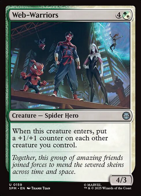Die Web-Warriors (Web-Warriors) - Marvel's Spider-Man (#159) - Illustrated by Thanh Tuấn - Magic: The Gathering Card