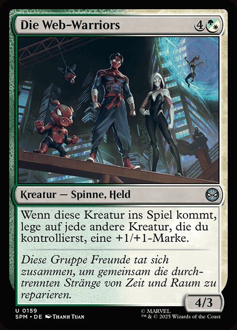 Die Web-Warriors (Web-Warriors) - Marvel's Spider-Man (#159) - Illustrated by Thanh Tuấn - Magic: The Gathering Card