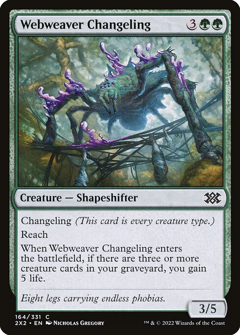 Webweaver Changeling - Double Masters 2022 Magic card