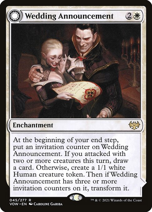Wedding Announcement // Wedding Festivity - Innistrad: Crimson Vow (#45) - Illustrated by Caroline Gariba - Magic: The Gathering Card