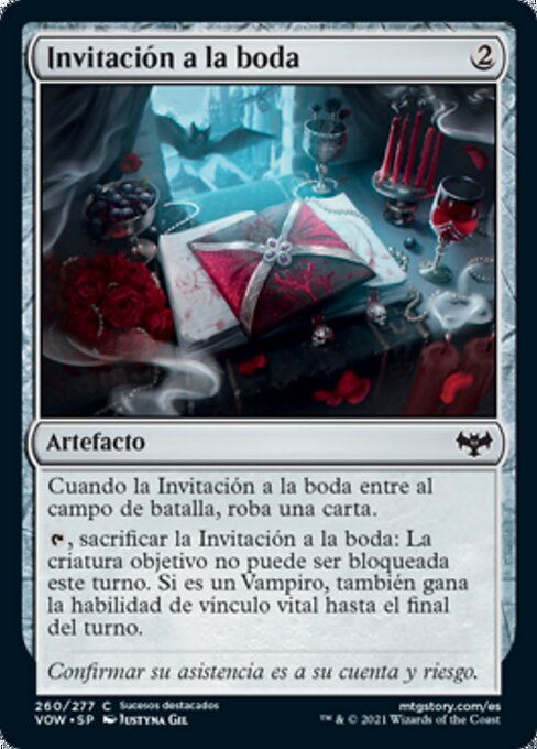 Invitación a la boda (Wedding Invitation) - Innistrad: Crimson Vow (#260) - Illustrated by Justyna Dura - Magic: The Gathering Card