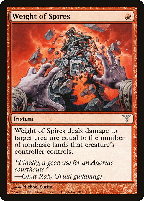 Weight of Spires - Dissension Magic card