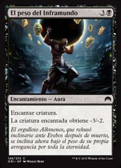 Fardeau du Monde souterrain (Weight of the Underworld) - Born of the Gods (#86) - Illustrated by Wesley Burt - Magic: The Gathering Card