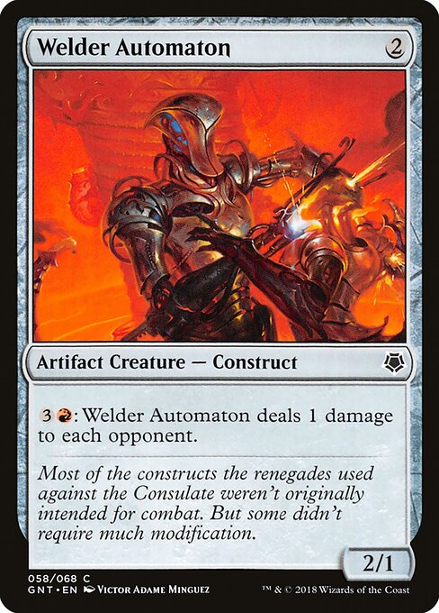 Welder Automaton - Game Night (#58) - Illustrated by Victor Adame Minguez - Magic: The Gathering Card