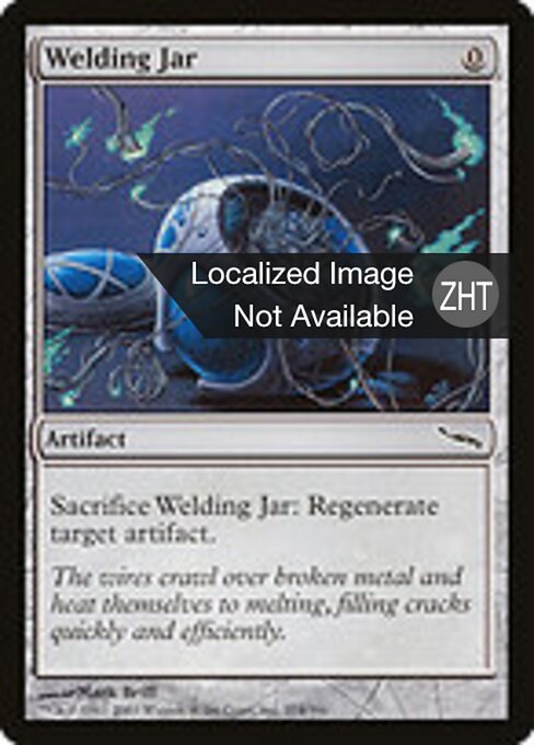 Vasca delle Saldature (Welding Jar) - Mirrodin (#274) - Illustrated by Mark Brill - Magic: The Gathering Card