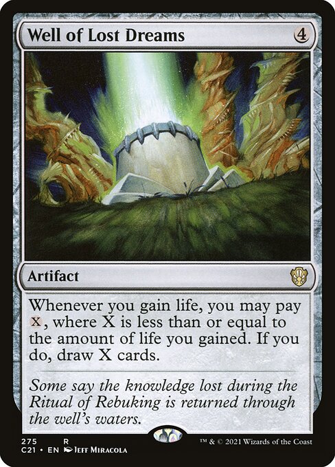 Well of Lost Dreams - Commander 2021 (#275) - Illustrated by Jeff Miracola - Magic: The Gathering Card