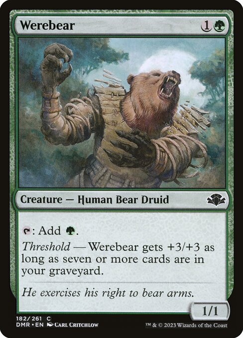 Werebear - Dominaria Remastered (#182) - Illustrated by Carl Critchlow - Magic: The Gathering Card