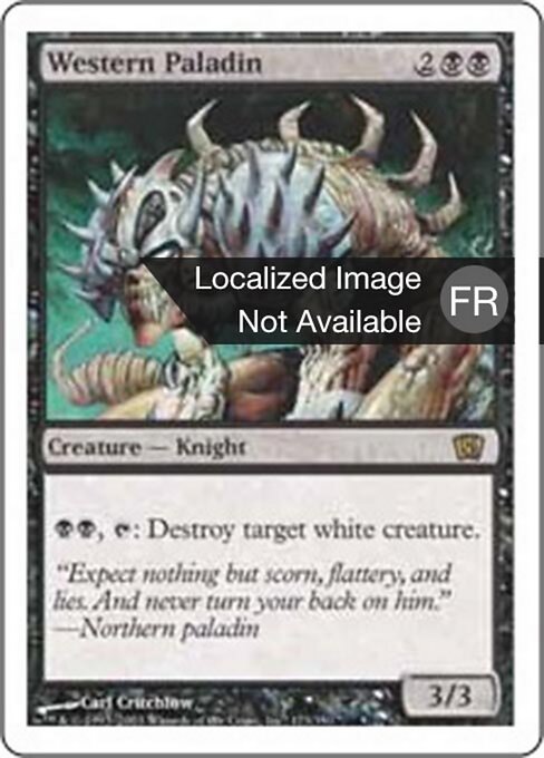 西の聖騎士 (Western Paladin) - Seventh Edition (#170) - Illustrated by Paolo Parente - Magic: The Gathering Card