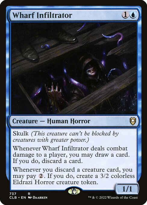 Wharf Infiltrator - Commander Legends: Battle for Baldur's Gate (#737) - Illustrated by Daarken - Magic: The Gathering Card