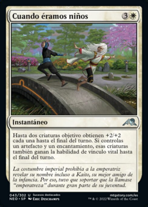 어렸을 적엔 (When We Were Young) - Kamigawa: Neon Dynasty (#43) - Illustrated by Eric Deschamps - Magic: The Gathering Card