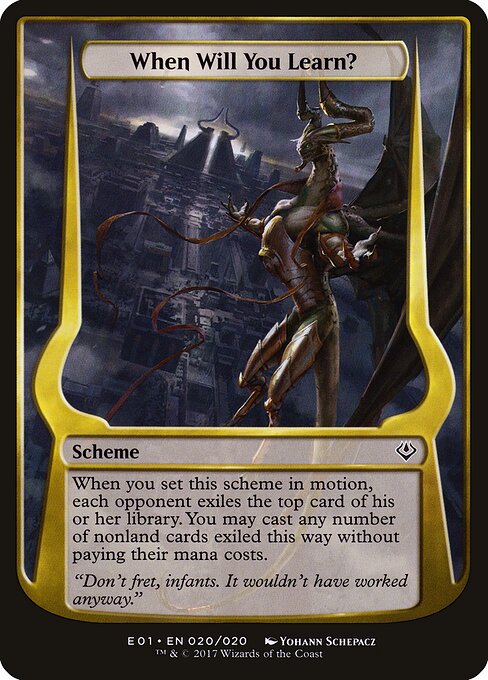 ¿Cuándo aprenderán? (When Will You Learn?) - Duskmourn: House of Horror Commander (#358) - Illustrated by Jana Heidersdorf - Magic: The Gathering Card